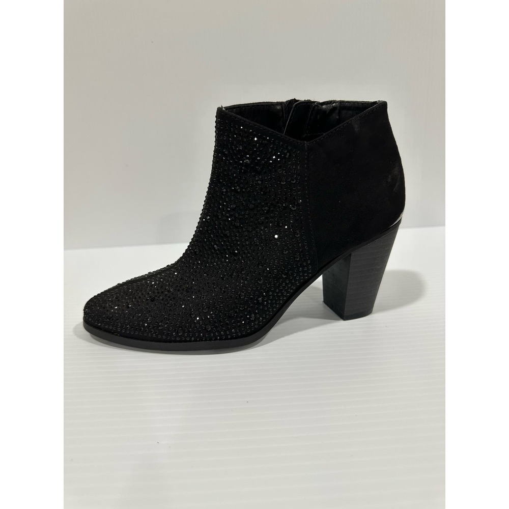 Jennifer Lopez Women’s Ankle Boots Size 6.5 Black Suede and Studs Galena - Picture 5 of 14